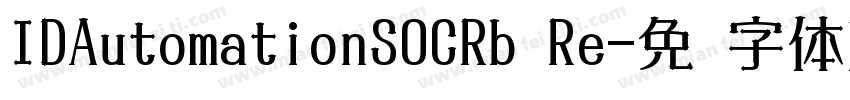 IDAutomationSOCRb Re字体转换